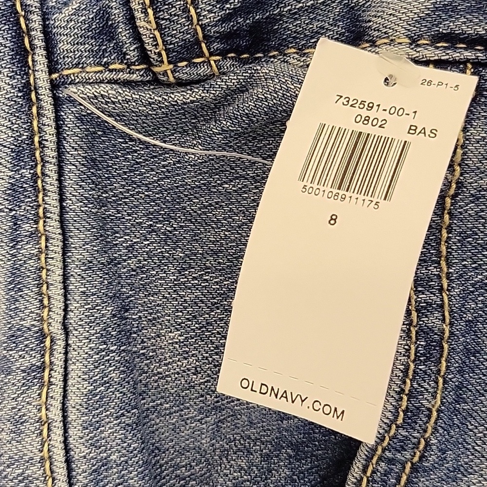 Old Navy Wow Boyfriend Mid-rise Classic Blue Women's Jeans Sz 8 New - Picture 4 of 5